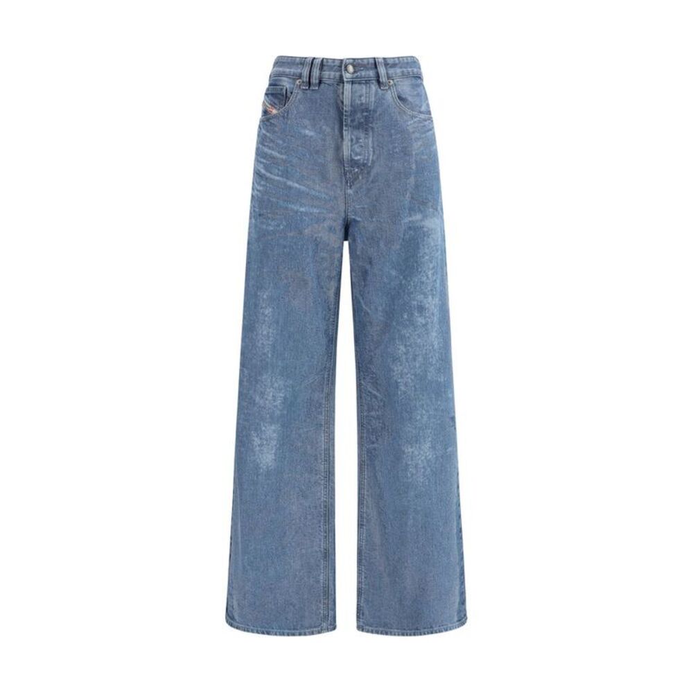 Diesel Blue Cotton Relaxed Fit Women's Jeans